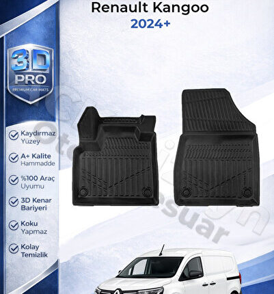 RENAULT KANGOO 2024+ PANELVAN ARACINIZA ÖZEL ÜRETİM 3D HAVUZLU PASPAS TAKIMI A+