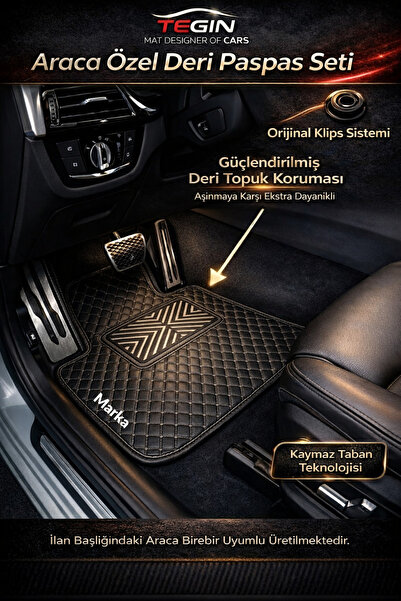 1_org_zoom-13008.jpg Renault Kangoo 2 2008-2014 Icon Premium Deri Paspas Beyaz Kenar - Görsel 1