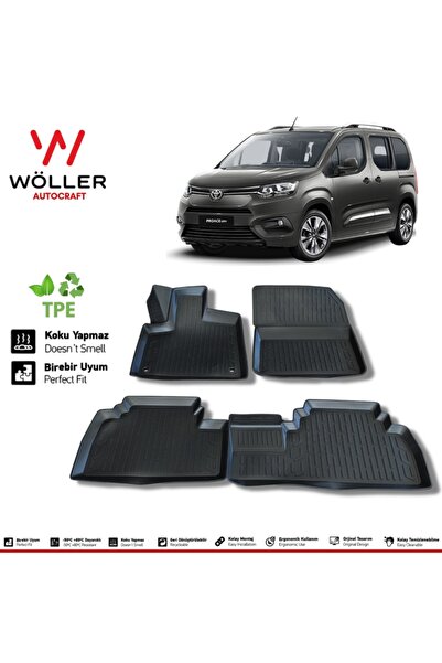 1_org_zoom-13434.jpg Toyota Proace City 2021 Sonrası Uyumlu 3d Havuzlu Paspas - Görsel 1