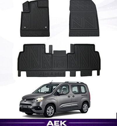 TOYOTA PROACE CİTY 2019+ ARACA ÖZEL HAVUZLU "KARBON" PASPAS TAKIMI