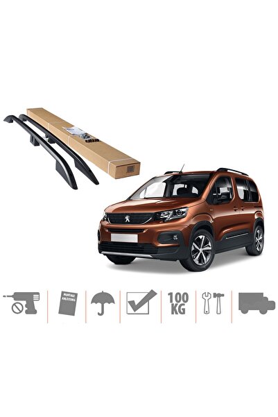 1_org_zoom-13705.jpg Toyota Proace City Üst Port Bagaj Tavan Çıtası Siyah - Görsel 1