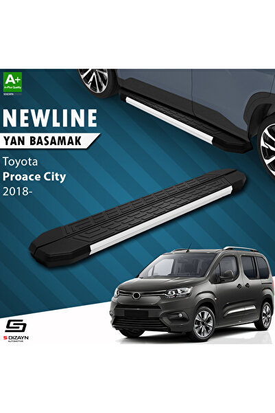 1_org_zoom-13797.jpg S-dizayn Toyota Proace City Uzun Şase Newline Aluminyum Yan Basamak 219 Cm 2018 Üzeri - Görsel 1