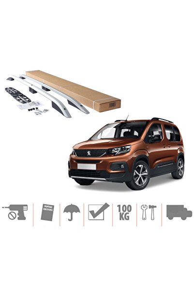 1_org_zoom-13824.jpg Toyota Proace City Üst Port Bagaj Tavan Çıtası Alüminyum Gri - Görsel 1