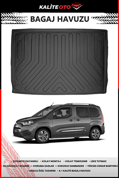 1_org_zoom-13845.jpg Toyota Proace City 2024 Model Koltuk Bagaj Arası Demir Var 4D Bagaj Havuzu Araca Özel Birebir - Görsel 1