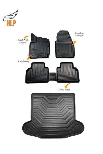 1_org_zoom-13912.jpg Toyota Proace City 2021+ 3D Birebir Uyumlu Also Paspas Ve Bagaj Havuzu Seti - Görsel 1