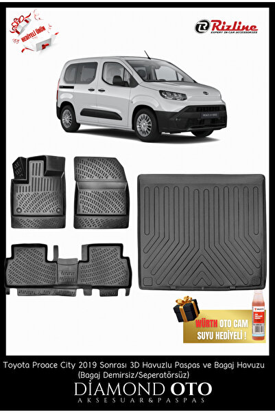 1_org_zoom-14368.jpg Toyota Proace City 3d Havuzlu Paspas ve Bagaj Havuzu (Bagaj Demirsiz/Seperatörsüz) 2019-2025 Yılları - Görsel 1