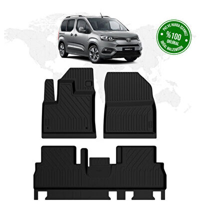 Toyota Proace City 4D Havuzlu Paspas ve Bagaj Havuzu 2019 Model Ve Sonrası