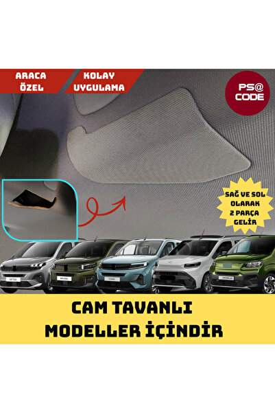 1_org_zoom-14858.jpg Peugeot Rifter- Citroen Berlingo-Proace-Doblo-Opel Cam Tavanlı Ara Bölme Demiri Kapakları 2 Adet - Görsel 1