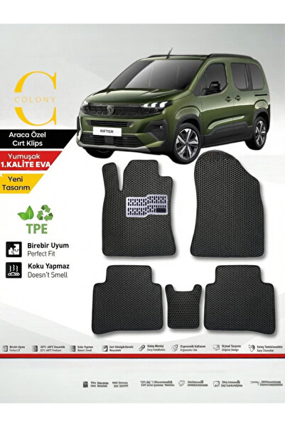 1_org_zoom-14882.jpg Peugeot Rifter (2018-2026) Hücreli Premium 1.Kalite Eva Paspas Seti Paspas Takımı &Metal Topukluk - Görsel 1