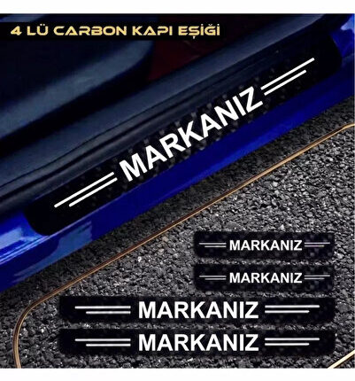 Peugeot RifterUyumlu 1.sınıf Carbon Kapı Eşiği 4 Lü Set (Renk Son Görselde)