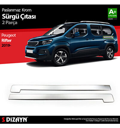 S-Dizayn Peugeot Rifter Krom Sürgülü Kapı Çıtası 2019 Üzeri 6918200