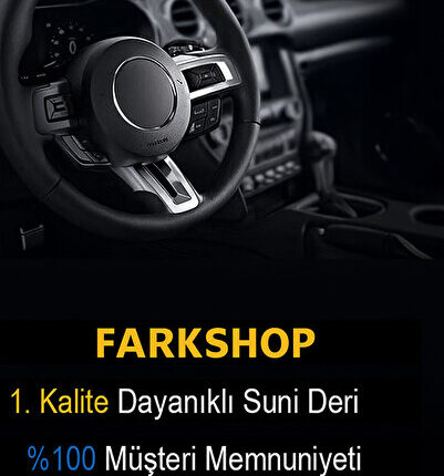Peugeot Rifter ÖZEL süper deri Yeni Direksiyon Kılıfı, Üç Renk Şeritli Spor Dikiş