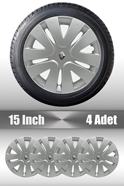 1_org_zoom-15395.jpg Peugeot Rifter Expert 15" inç Uyumlu 4 Adet 1 Takım Gri Jant Kapağı - Görsel 1