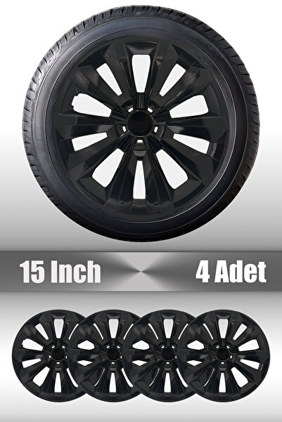 1_org_zoom-15639.jpg Peugeot Rifter Expert 15" inç Uyumlu 4 Adet 1 Takım Siyah Jant Kapağı - Görsel 1
