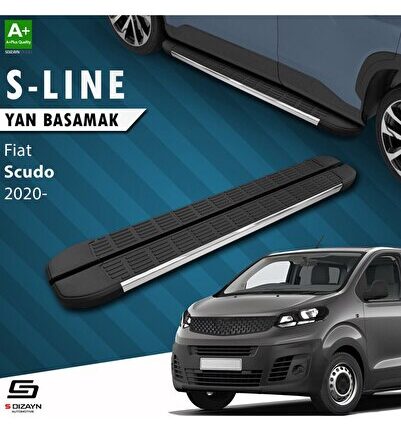 S-Dizayn Fiat Scudo 3 Uzun Şase S-Line Krom Yan Basamak 243 Cm 2020 Üzeri A+ Kalite