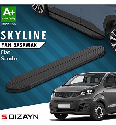 S-Dizayn Fiat Scudo 3 Skyline Siyah Yan Basamak 213 Cm 2020 Üzeri A+ Kalite