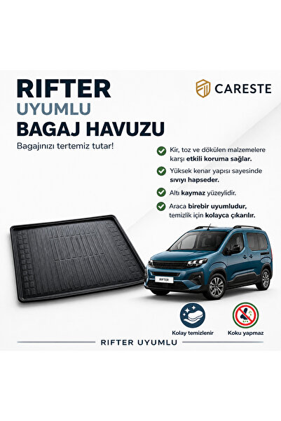 1_org_zoom-16041.jpg Peugeot Rifter Bagaj Havuzu 2019 ve Sonrası Uyumlu 3D Havuzlu Kaymaz Kolay Temizlenir - Görsel 1