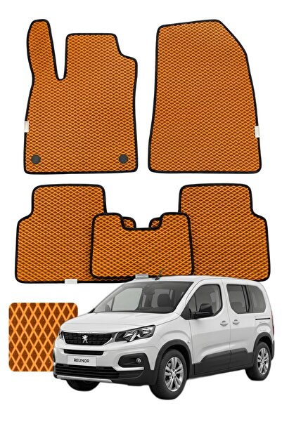 1_org_zoom-16070.jpg Peugeot Rifter 2018 ve sonrası Özelleştirilebilir Premium Eva Oto Paspas Seti - Turuncu - Görsel 1