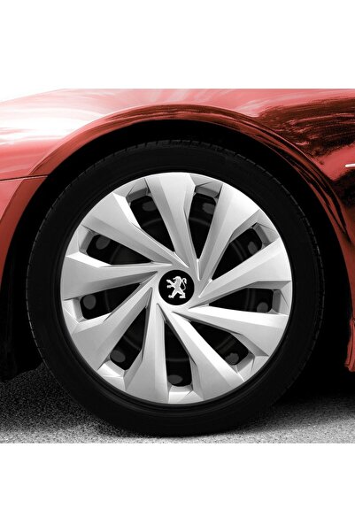 1_org_zoom-16103.jpg Peugeot Rifter 15 Inç Jant Kapağı Amblemli Gri 4'lü Set 130 - Görsel 1