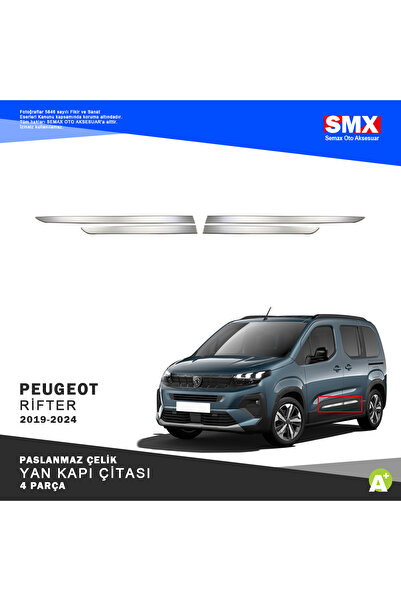 1_org_zoom-16130.jpg Peugeot Rifter Krom Yan Kapı Çıtası 4 Parça 2019 ve Sonrası UYUMLU - Görsel 1