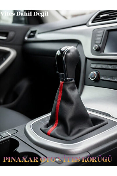 1_org_zoom-16366.jpg Peugeot Rifter Siyah Deri Prime Tasarım Kırmızı Şerit Vites Körüğü - Görsel 1