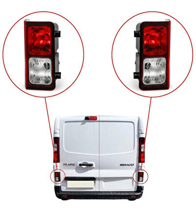 Trafic 3 (2014 - ) / Opel Vivaro B (2014-2019) Arka Sis Lambası Sağ Sol Takım