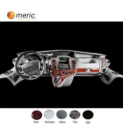 Meriç® Opel Vivaro Ön Torpido Kaplama Parlak Siyah 19 Parça 2015-›