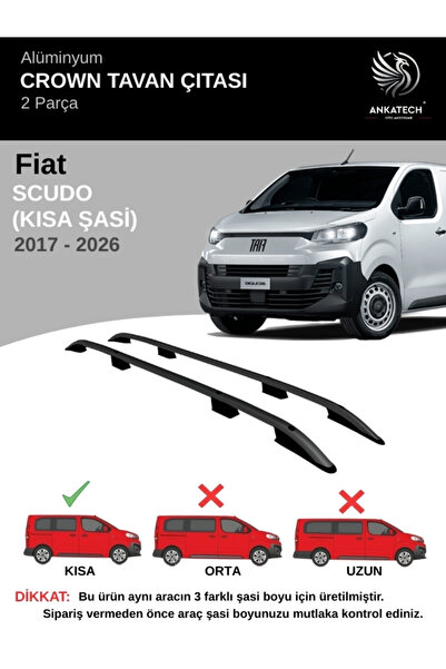 1_org_zoom-1746.jpg FIAT SCUDO KISA ŞASİ (L1) (PANELVAN) 2017-2026 CROWN TAVAN ÇITASI-SİYAH (KISA ŞASİ) - Görsel 1