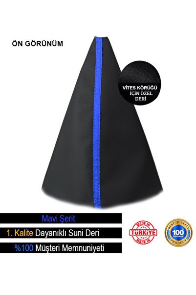 1_org_zoom-17769.jpg Opel Vivaro Siyah Deri özel yeni Tasarım Mavi Şerit Spor Dikiş Vites Körüğü - Görsel 1