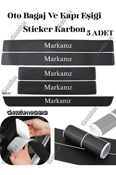 1_org_zoom-1778.jpg Peugeot Rifter Bağaj ve Kapı Eşiği Karbon 5li Sticker Premium Seri, - Görsel 1
