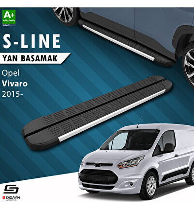 Opel Vivaro B Uzun Şase S-Line Aluminyum Yan Basamak 263 Cm 2015-2018 A+ Kalite OP-VIB-US-YBS-SL-AL-