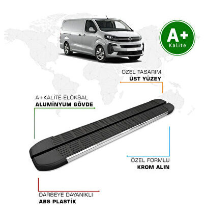 Opel Vivaro Yan Basamak Uzun Şasi 2021 Model ve Sonrası S-Line