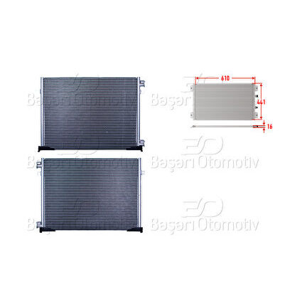 KLIMA RADYATORU 610X441X16 OPEL VIVARO RENAULT TRAFFIC2 OPEL VIVARO 1.9DI 1.9DCI 1.9DTI 2.0 01 > -00QAG