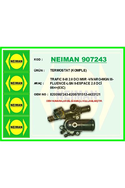1_org_zoom-19453.jpg Termostat 83 C Renault Trafıc Iı 06> Opel Vivaro A 06> 1.9dci 2.0dci 2.5 Dci - Görsel 1