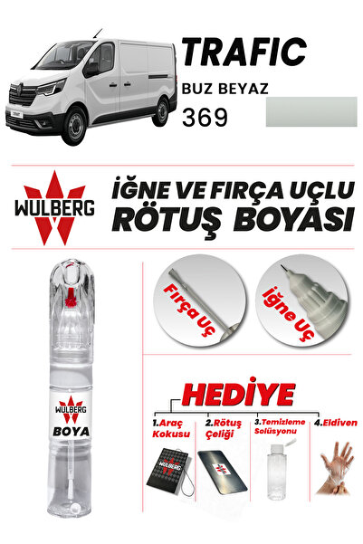 1_org_zoom-19815.jpg Renault Trafic Buz Beyaz 369 Rötuş Boya 25 ml İğne & Fırça Uçlu Kalıcı Çizik Giderici - Görsel 1
