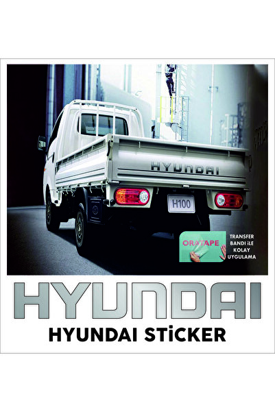 1_org_zoom-21043.jpg Hyundai Hyundai H100 Logo Sticker Kasa Yazısı 102x11.5 Cm Kia1 - Görsel 1