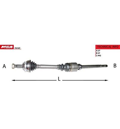 9617408288 Aks Komple Mıllı Sag Abssız ( Fıat : Scudo Peugeot : Expert - 806 Cıtroen : Jumpy 1.9td )