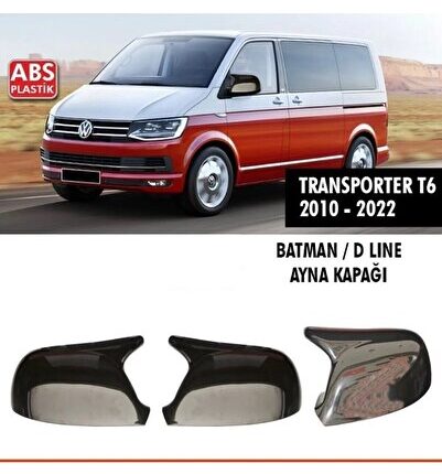 Volkswagen Transporter t6-t7 Uyumlu   Yarasa Batman Ayna Kapağı Plastik Piano Black 2010-2022