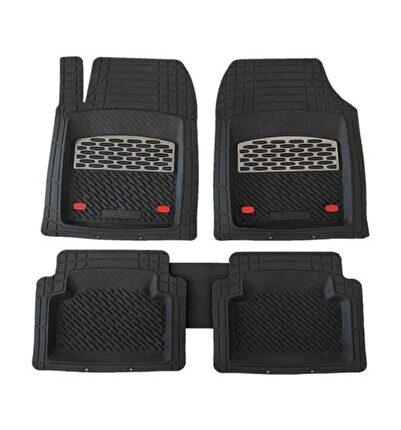 Volkswagen Transporter T5 T6 T7 Uyumlu Universal Derin Havuzlu Paspas Krom Karbon