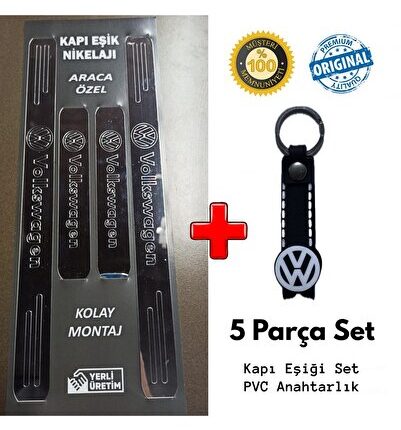 Volkswagen Transporter ile Uyumlu Kapı Eşiği ve Kauçuk Anahtarlık Set