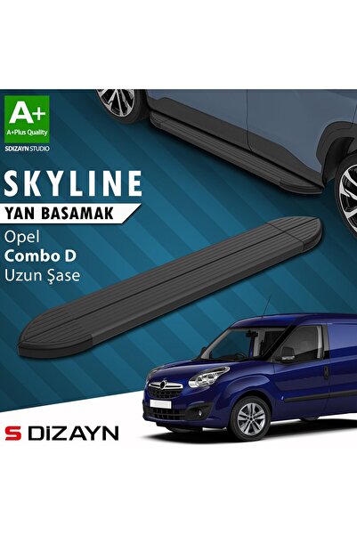 1_org_zoom-24725.jpg S-Dizayn Opel Combo D Uzun Şase Skyline Siyah Yan Basamak 223 Cm 2011-2015 A+ Kalite - Görsel 1