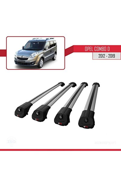 1_org_zoom-24775.jpg Opel Combo (D) 2012-2018 Arası ile uyumlu ACE-1 Ara Atkı Tavan Barı GRİ 4 ADET BAR - Görsel 1