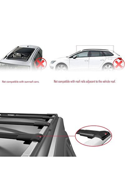 1_org_zoom-24818.jpg Opel Combo (D) 2012-2018 Arası ile uyumlu FLY Model Ara Atkı Tavan Barı SİYAH 4 ADET BAR - Görsel 1