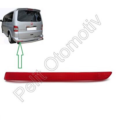 Vw Transporter Sol Arka Tampon Reflektörü 7e0945105a