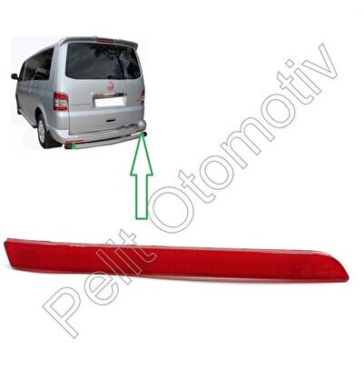 Vw Transporter Sağ Arka Tampon Reflektörü 7e0945106a
