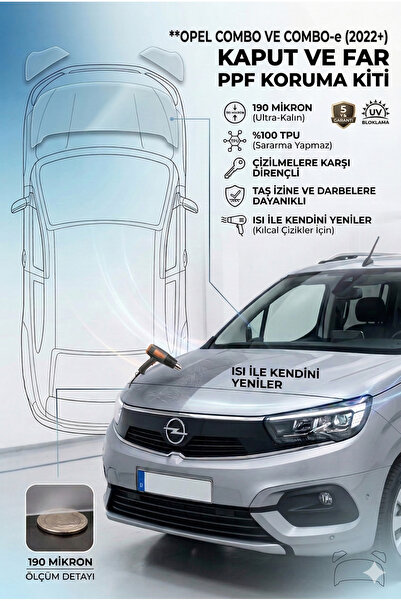 1_org_zoom-25279.jpg Opel Combo Kaput PPF (far hediyeli) 190 Micron %100 Tpu Ultra Parlak-Şeffaf 2022-2026 - Görsel 1
