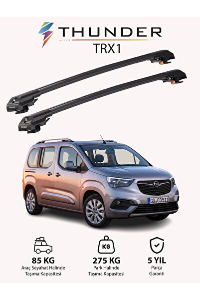 1_org_zoom-25422.jpg Opel Combo E 2019-Sonrası TRX1 Carrier Kilitli Ara Atkı Taşıyıcı Tavan Barı Siyah - Görsel 1