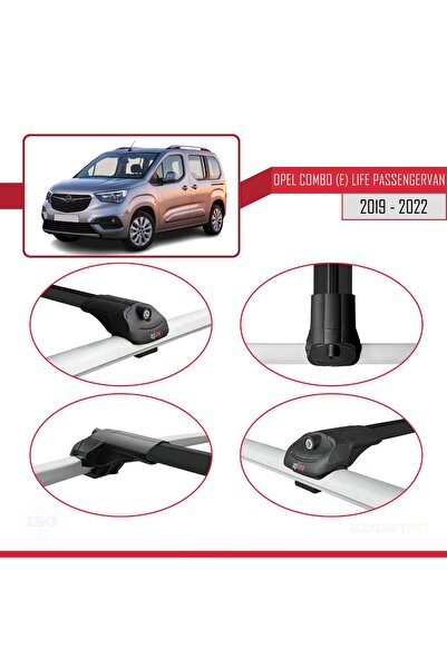 1_org_zoom-25492.jpg Opel Combo E Life 2019-2022 Arası ile Uyumlu ACE-1 Ara Atkı Tavan Barı Siyah 2 Adet - Görsel 1