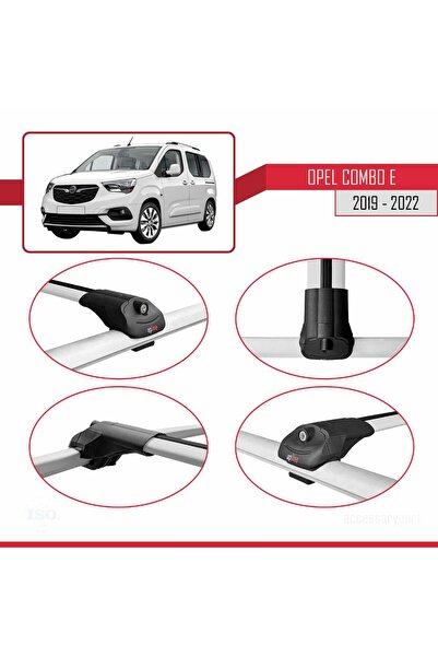 1_org_zoom-25508.jpg Opel Combo E 2019-2022 Arası ile Uyumlu ACE-1 Ara Atkı Tavan Barı Gri 2 Adet - Görsel 1