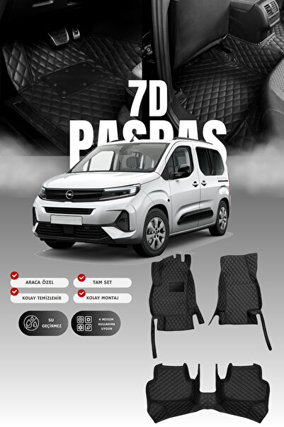 1_org_zoom-25525.jpg Opel Combo E (2018 ve sonrası) 7D Deri Havuzlu Oto Paspas | Tam Koruma & Hızlı Montaj - Görsel 1